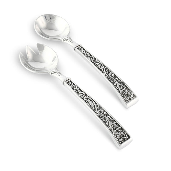 Arthur Court Pine Cone Forest Salad Bowl Set With Servers