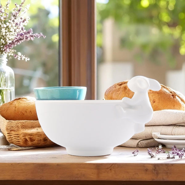 Arthur Court Porcelain Climbing Bunny Candy / Dip Bowl