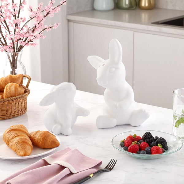 Arthur Court Porcelain Mother And Son Bunny Salt And Pepper