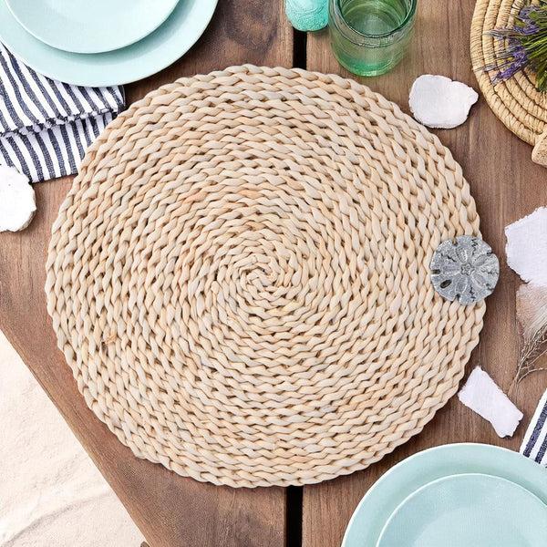 Arthur Court Sand Dollar Twisted Seagrass Placemats - Set Of 4