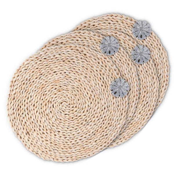 arthur court Sand Dollar Twisted Seagrass Placemats - set of 4