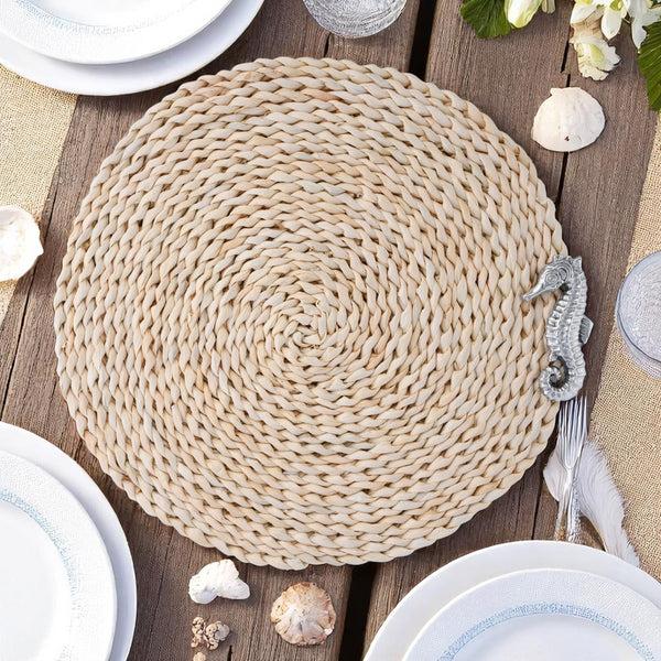 Arthur Court Sea Horse Twisted Seagrass Placemats - Set Of 4