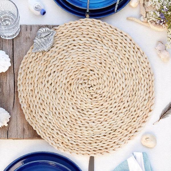Arthur Court Sea Shell Twisted Seagrass Placemats - Set Of 4