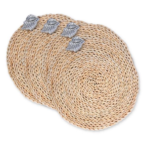 arthur court Sea Shell Twisted Seagrass Placemats - set of 4
