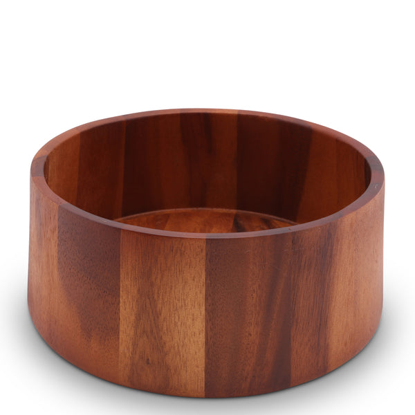 arthur court Tulip Shape Acacia Wood Salad Bowl Large