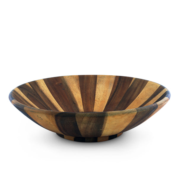 arthur court Wok Style Wooden Acacia Salad Bowl Extra Large
