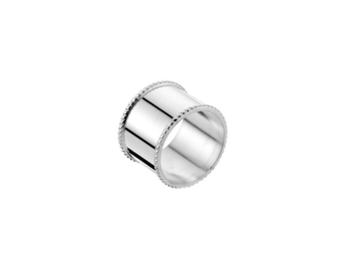 arthur price Arthur Price For The Table Single mounted napkin ring with a bead border - Silver Plated