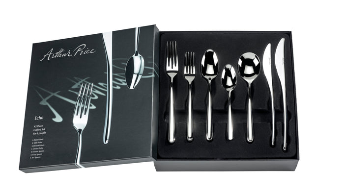 Arthur Price Arthur Price Signature Echo 42-Piece Boxed Set - Stainless Steel / Boxed / 6 Person Place Setting