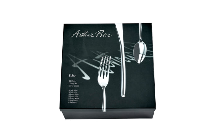 Arthur Price Arthur Price Signature Echo 84-Piece Boxed Set - Stainless Steel / Boxed / 12 Person Place Setting