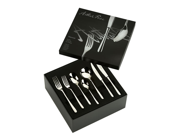 arthur price Arthur Price Signature Warwick 84 Piece 12 Person Boxed Set - Stainless Steel / Boxed / 12 Person Place Setting