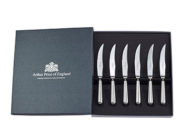 Arthur Price Baguette Box Of 6 Steak Knives Arthur Price Of England - Stainless Steel / Single