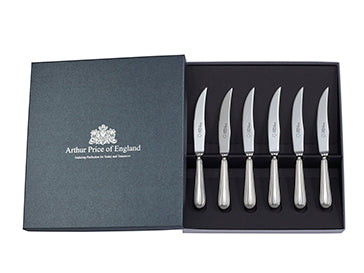 Arthur Price Bead Box Of 6 Steak Knives Arthur Price Of England - Stainless Steel / Single