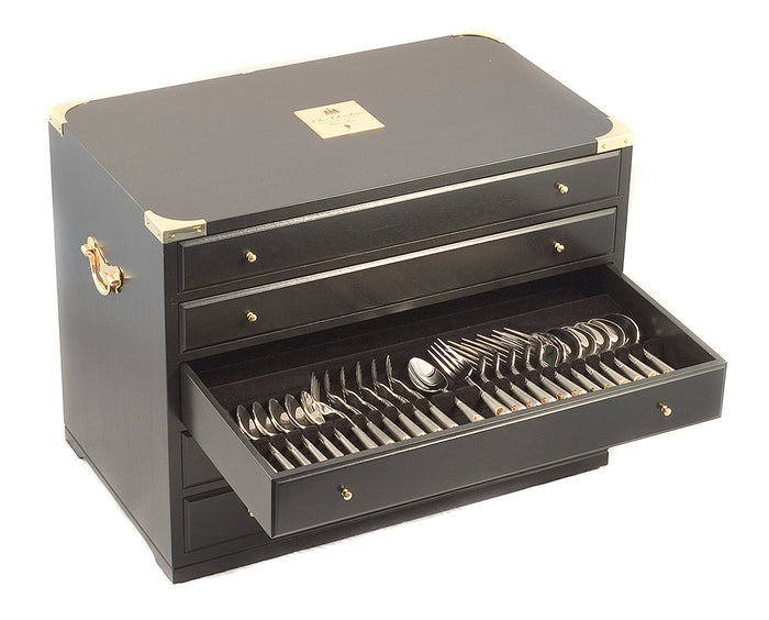 arthur price Clive Christian Empire Flame 85 Piece Chest Set - Default Title / Boxed / 8 Person Place Setting