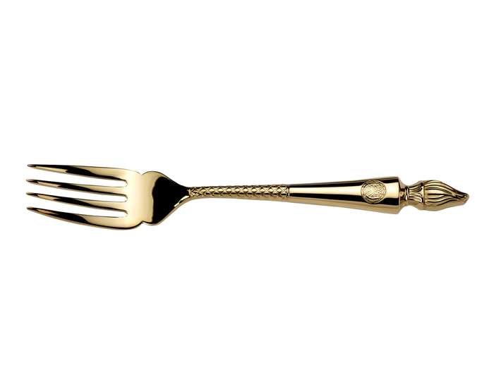 arthur price Clive Christian Empire Flame Fish Fork - All-Gold Plated / Single