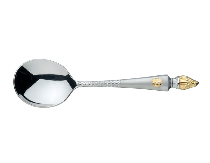 arthur price Clive Christian Empire Flame Soup Spoon - Stainless Steel / Single