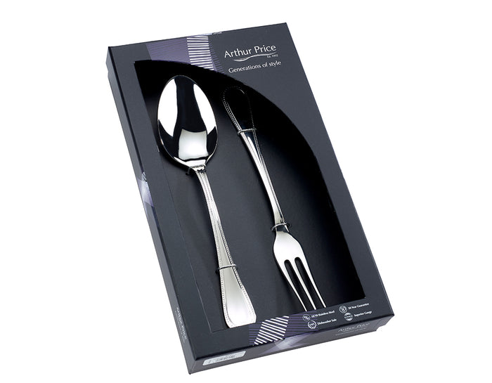arthur price Everyday Classic Bead Box of Large Serving Spoon and Fork (New) - Stainless Steel / Single