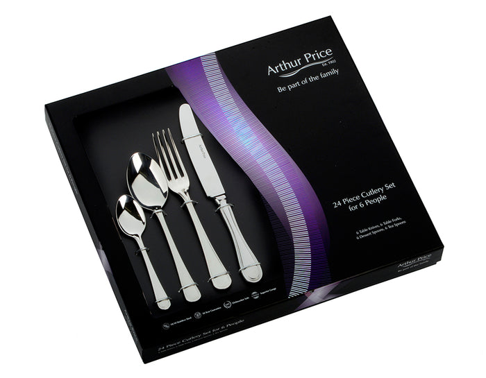 arthur price Everyday Classic Britannia 24 Piece Boxed Set - Stainless Steel / Boxed / 6 Person Place Setting arthur price Everyday Classic Britannia 24 Piece Boxed Set - Stainless Steel / Boxed / 6 Person Place Setting