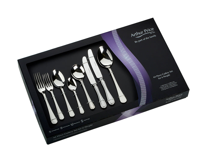 arthur price Everyday Classic Britannia 44 Piece Boxed Set - Stainless Steel / Boxed / 6 Person Place Setting arthur price Everyday Classic Britannia 44 Piece Boxed Set - Stainless Steel / Boxed / 6 Person Place Setting
