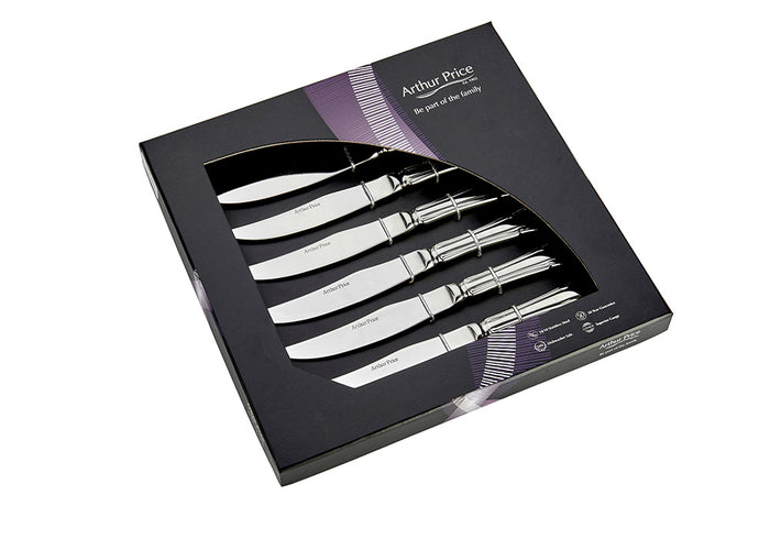 arthur price Everyday Classic Dubarry Box of 6 Steak knives - Stainless Steel / Single
