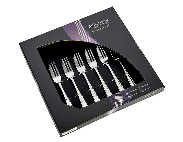 arthur price Everyday Classic Dubarry Set Of 6 Pastry Forks - Stainless Steel / Single