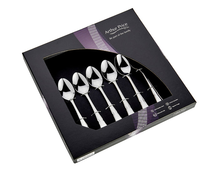 arthur price Everyday Classic Dubarry Set Of 6 Teaspoons - Stainless Steel / Single