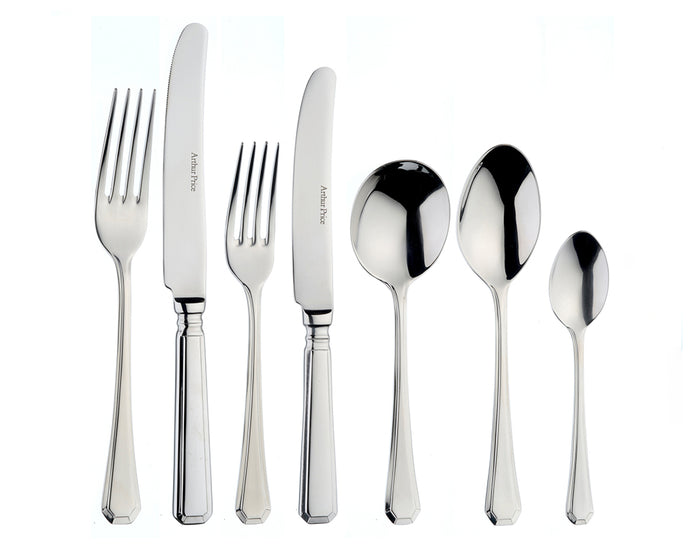 arthur price Everyday Classic Grecian 7 Piece Set - Stainless Steel / Boxed / Single Person Place Setting