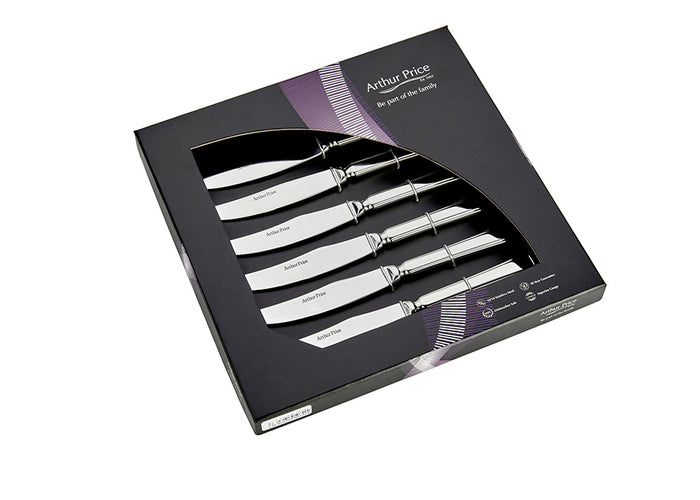 arthur price Everyday Classic Harley Box of 6 Steak knives - Stainless Steel / Single