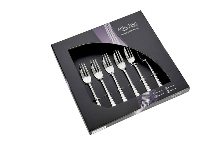 arthur price Everyday Classic Harley Set of 6 Pastry Forks - Stainless Steel / Single