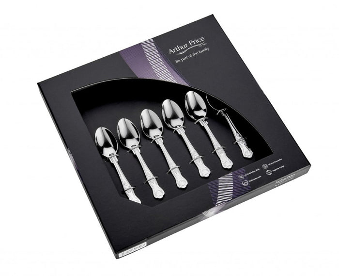 arthur price Everyday Classic Kings Set Of 6 Coffee Spoons - Stainless Steel / Single