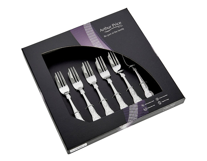 arthur price Everyday Classic Kings Set Of 6 Pastry Forks - Stainless Steel / Single