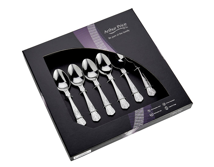 arthur price Everyday Classic Kings Set of 6 teaspoons - Stainless Steel / Single