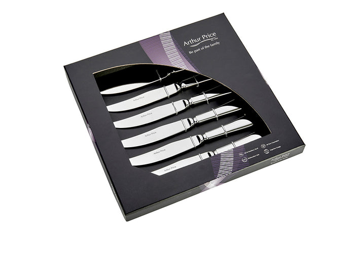 arthur price Everyday Classic Old English Box of 6 Steak knives - Stainless Steel / Single