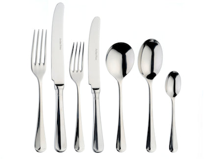 arthur price Everyday Classic Rattail 7 Piece Set - Stainless Steel / Boxed / Single Person Place Setting