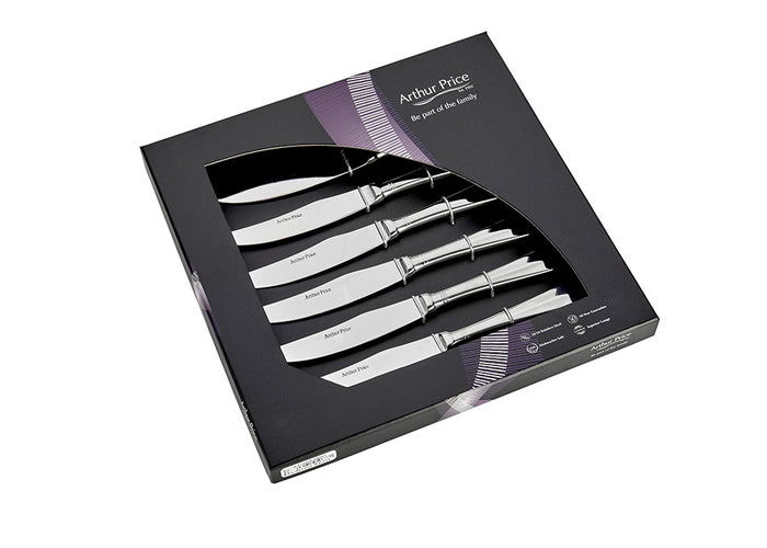 arthur price Everyday Classic Rattail Box of 6 Steak knives - Stainless Steel / Single