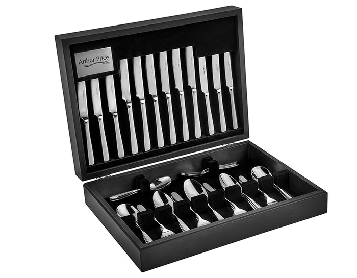 arthur price Everyday Classic Willow 58 Piece Canteen Set - Stainless Steel / Canteen / 8 Person Place Setting
