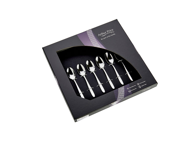 arthur price Everyday Classic Willow Set Of 6 Coffee Spoons - Stainless Steel / Single