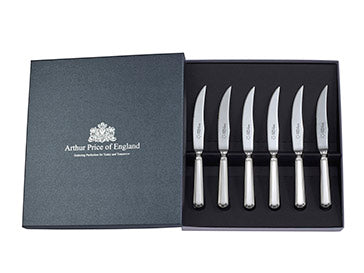 Arthur Price Grecian Box Of 6 Steak Knives Arthur Price Of England - Stainless Steel / Single