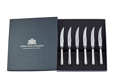Arthur Price Harley Box Of 6 Steak Knives Arthur Price Of England - Stainless Steel / Single