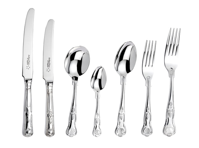 arthur price Kings 44 Piece (Boxed Set) Arthur Price of England - Stainless Steel / Boxed / 6 Person Place Setting