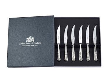 Arthur Price Kings Box Of 6 Steak Knives Arthur Price Of England - Stainless Steel / Single