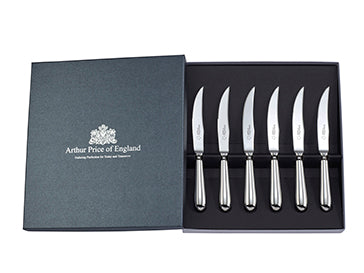 Arthur Price Old English Box Of 6 Steak Knives Arthur Price Of England - Stainless Steel / Single