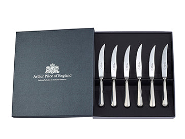 Arthur Price Rattail Box Of 6 Steak Knives Arthur Price Of England - Stainless Steel / Single