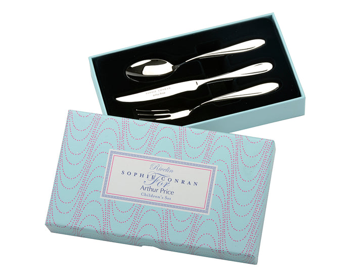 arthur price Sophie Conran Rivelin 3 Piece Child Set - Stainless Steel