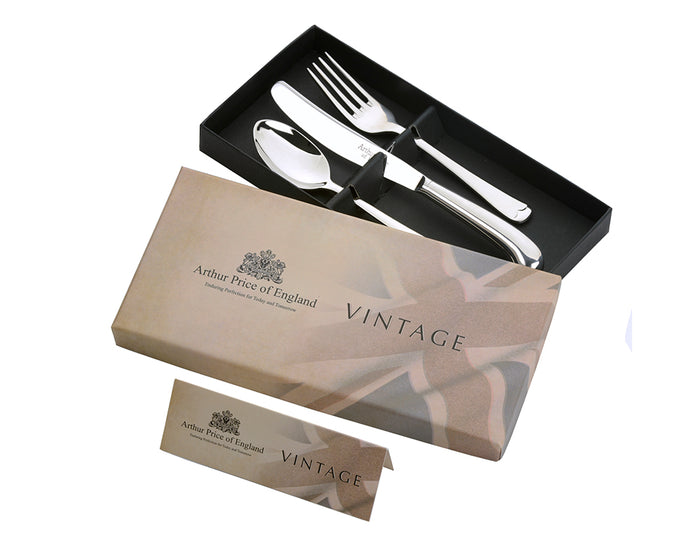 arthur price Vintage 3 Piece Child Set - Stainless Steel / Single