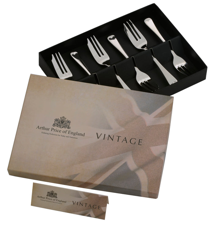 arthur price Vintage 6 English Cake Forks - Stainless Steel / Single