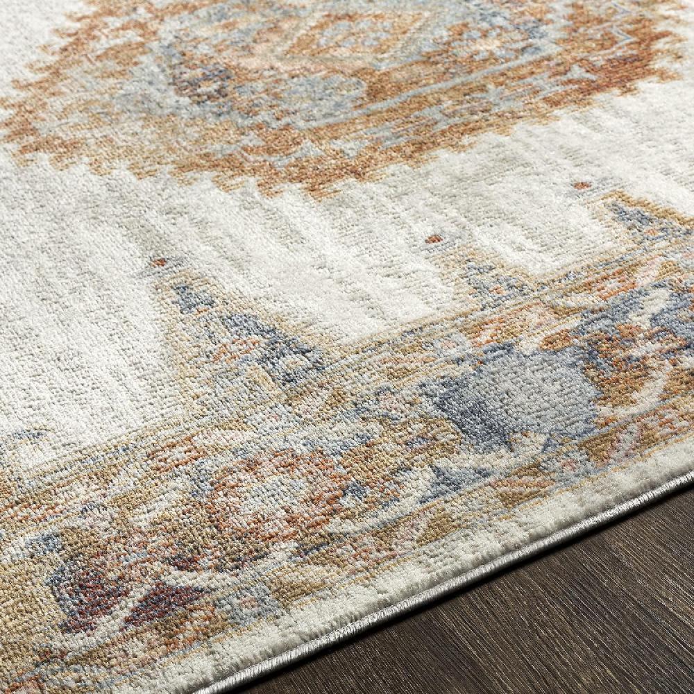 Artistic Weavers Artistic Weavers Amin Traditional Medallion Area Rug 5’3″ X 7′ Orange/Denim(5’3″ X 7′ Orange/Denim)