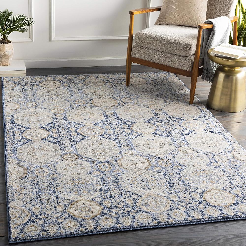 Artistic Weavers Artistic Weavers Aune Area Rug 5’3″ X 7’3″ Grey(2′ X 2’11” Navy)