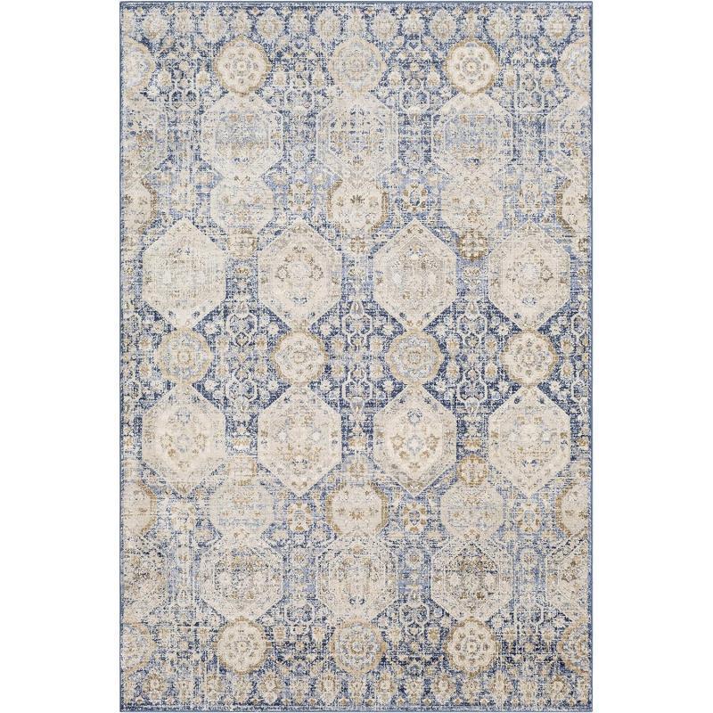 artistic weavers Artistic Weavers Aune Area Rug 5’3″ x 7’3″ Grey(5’3″ x 7’3″ Navy)