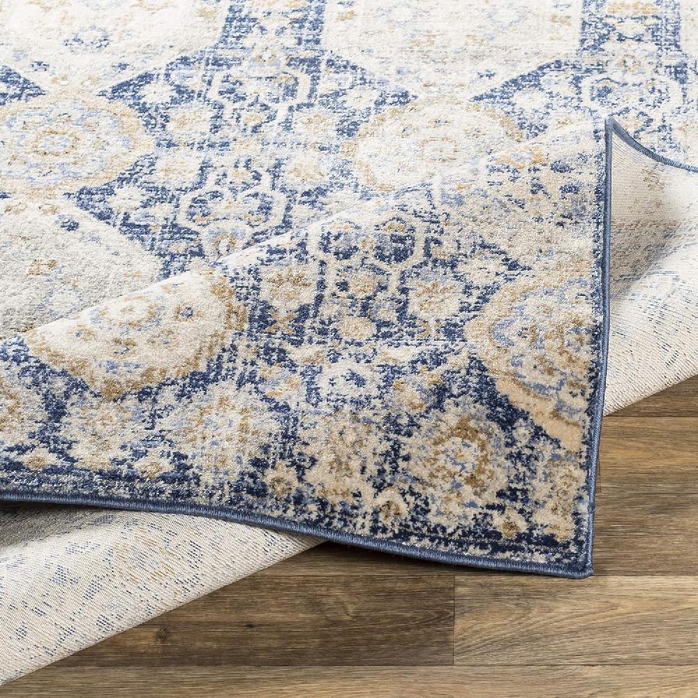 Artistic Weavers Artistic Weavers Aune Area Rug 5’3″ X 7’3″ Grey(7’10” X 10’2″ Navy)