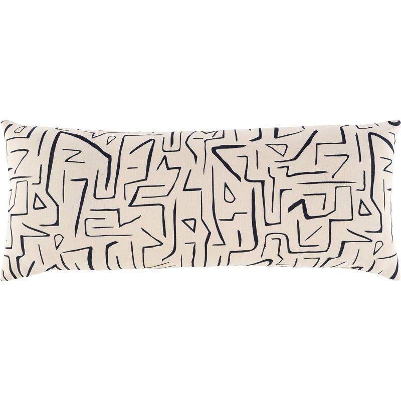 artistic weavers Artistic Weavers Bayside Down Pillow Kit 20″ L x 20″ W Down Black/Cream(Cream / Black 12″ x 30″ Down)